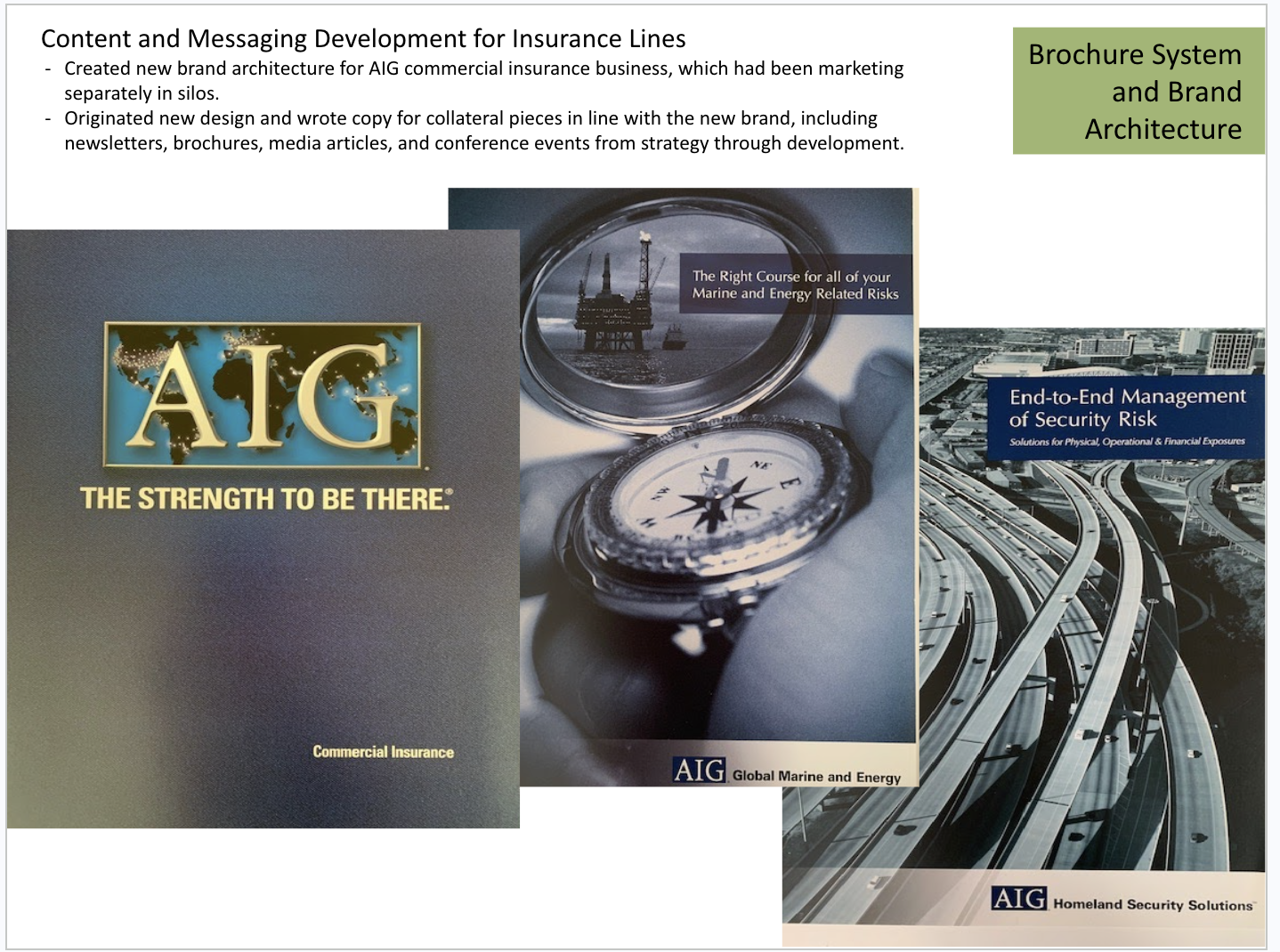 Content & messaging for commercial insurance lines